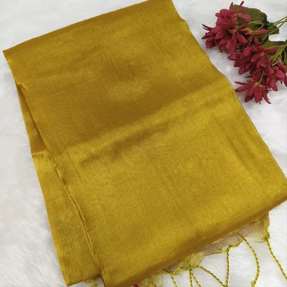 Golden tissue silk saree ns235-Neidhal