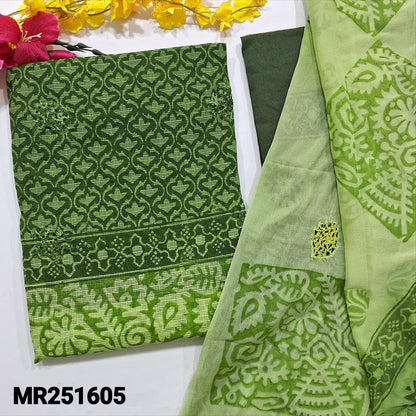 Green block printed fancy super net salwar material mr251605-Neidhal