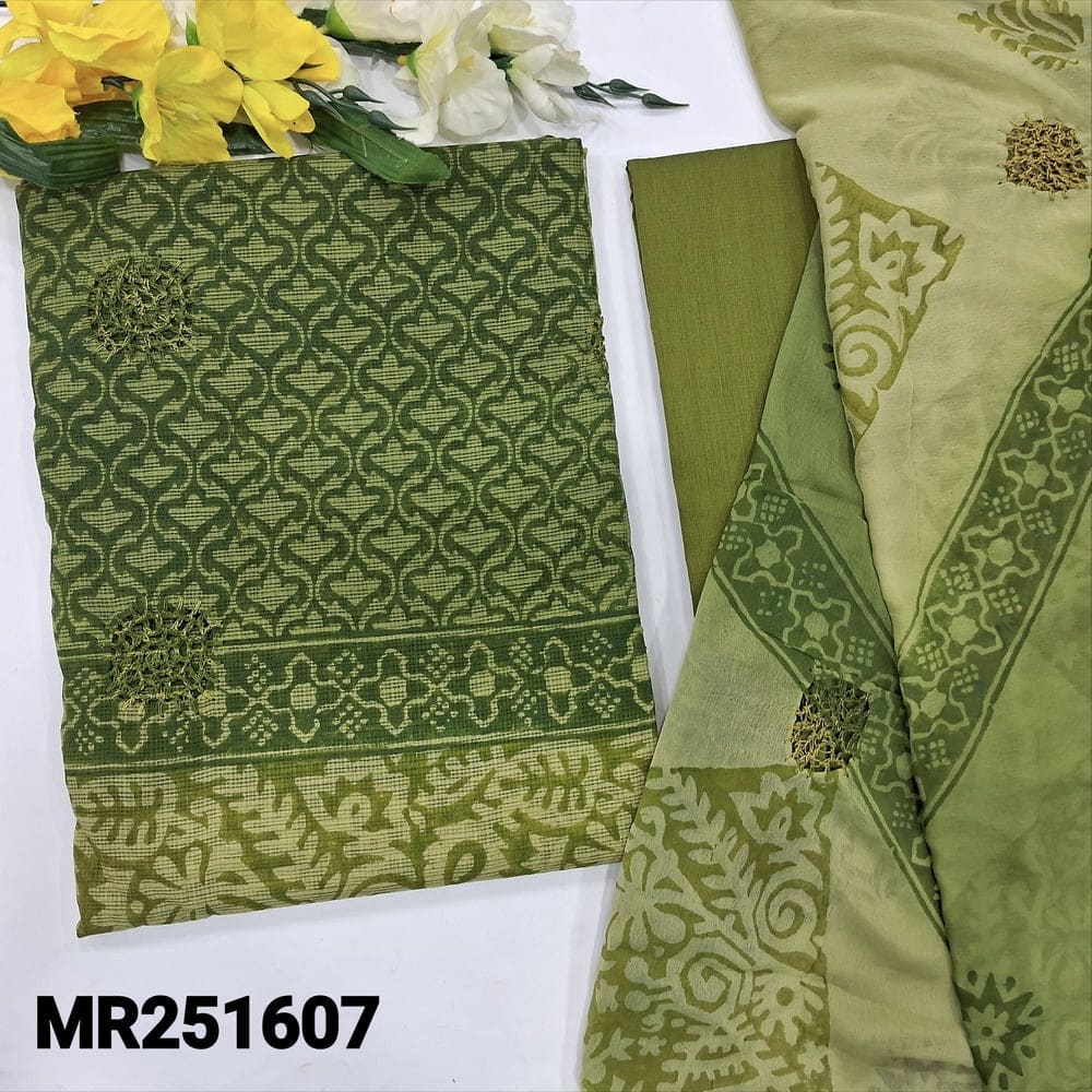Green block printed fancy super net salwar material mr251607-Neidhal