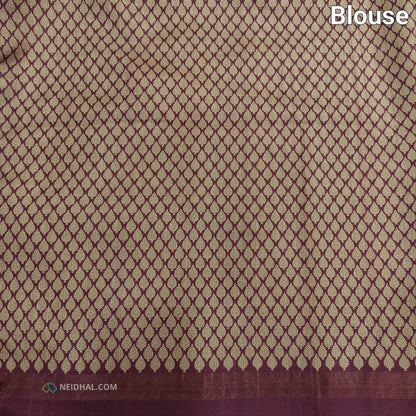 Green checked printed semi chappa silk saree ns37-Neidhal