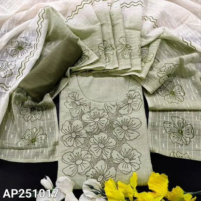 Green cotton salwar material ap251017-Neidhal