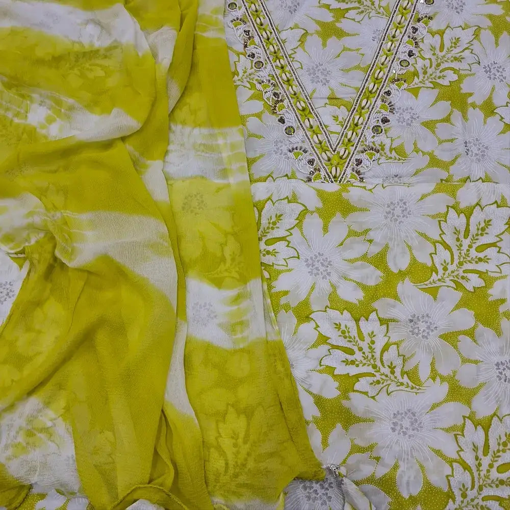 Green designer cotton salwar material ap251910-Neidhal