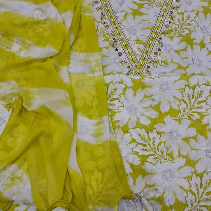 Green designer cotton salwar material ap251910-Neidhal