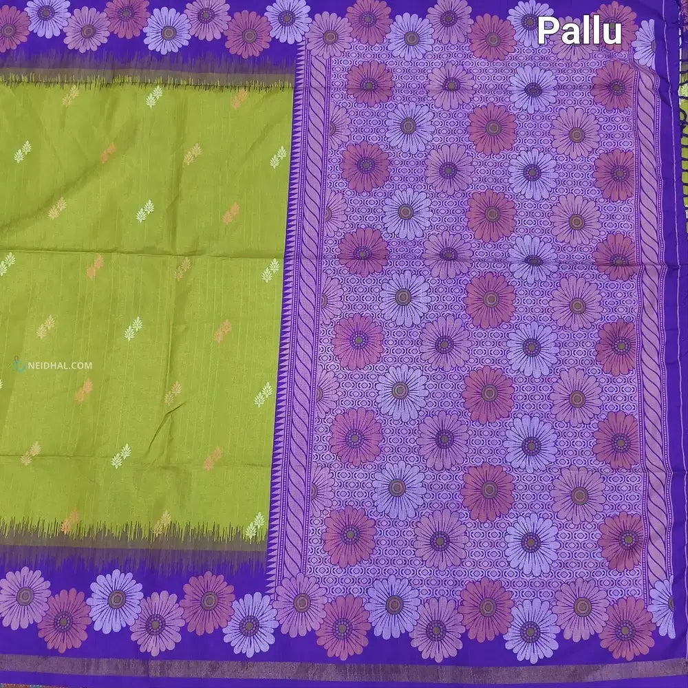 Green digital printed fancy chappa silk saree ns162-Neidhal