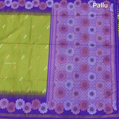 Green digital printed fancy chappa silk saree ns162-Neidhal