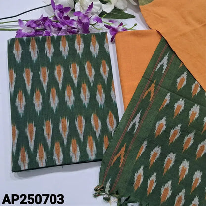 green handloom cotton salwar material ap250703-Neidhal