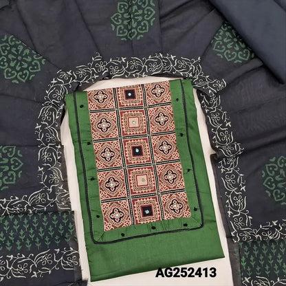 Green jam cotton salwar material ag252413 Neidhal