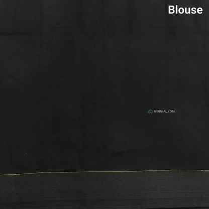 CODE NS11: Green jamdani hand woven soft silk cotton saree(thin& light weight)black hand woven rich pallu with tassels