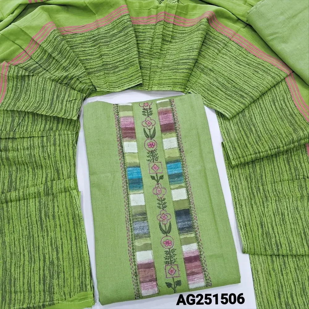 Green premium cotton salwar material ag251506-Neidhal