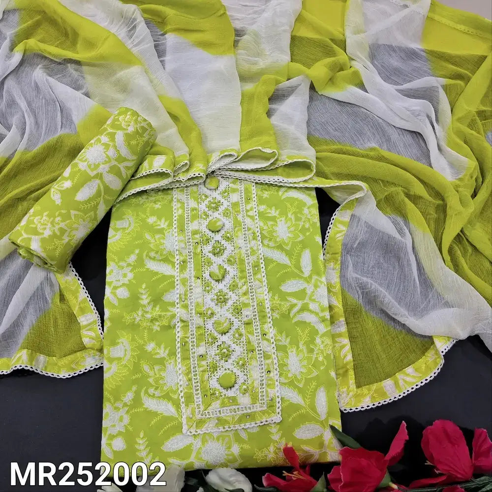Green printed cotton salwar material mr252002-Neidhal