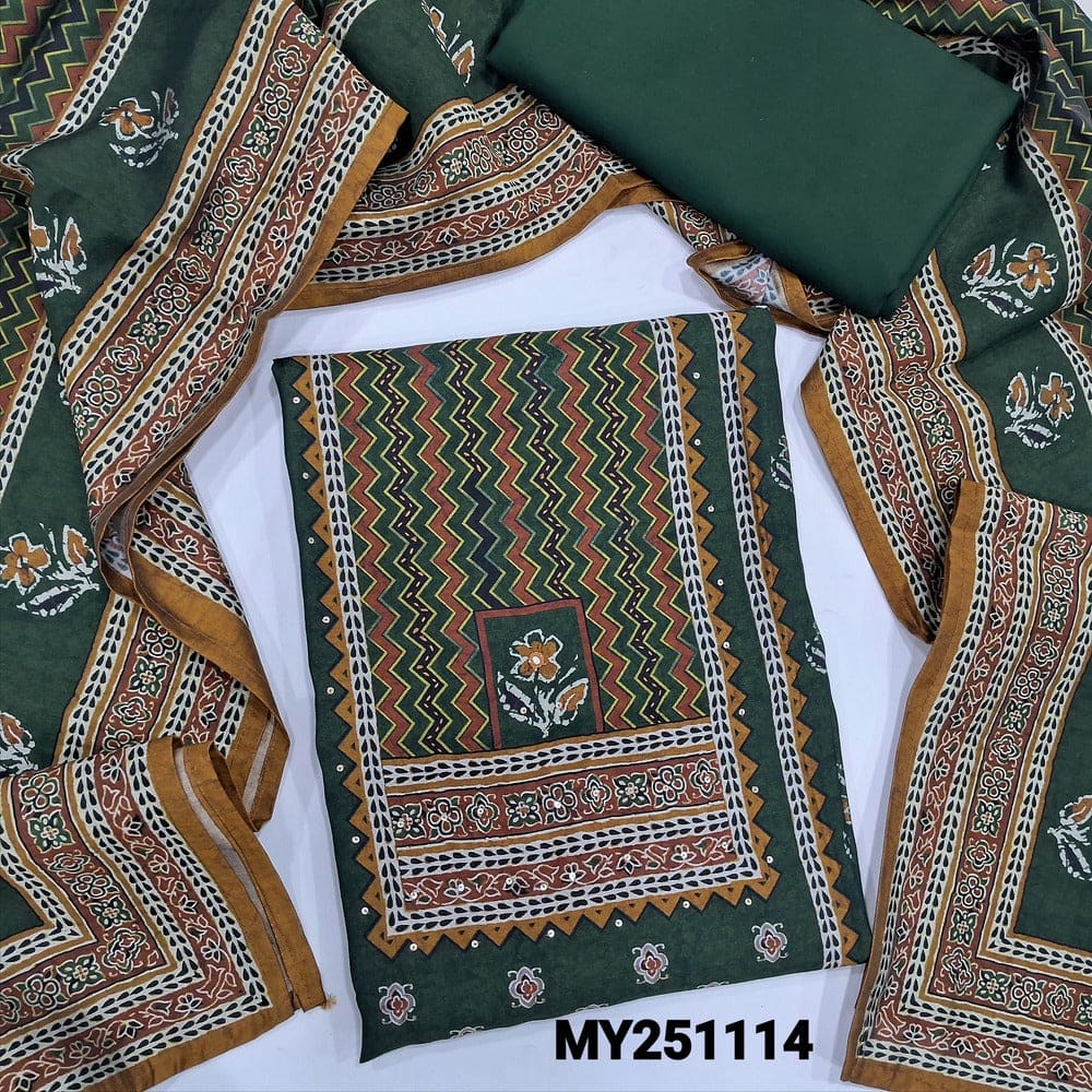 Green printed modal cotton salwar material my251114-Neidhal