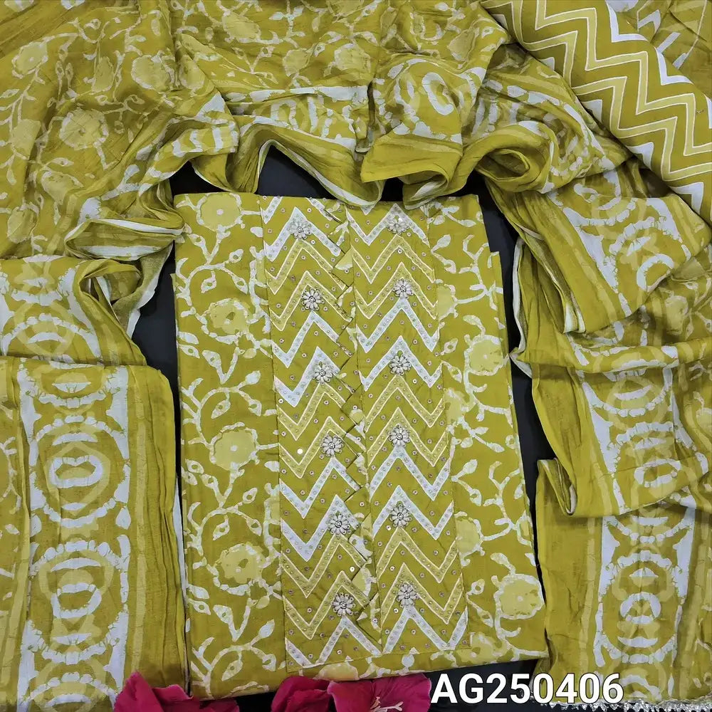 Green printed pure cotton salwar material ag250406-Neidhal