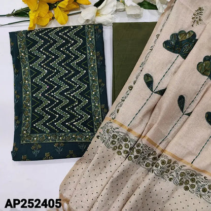 Green printed pure soft cotton salwar material ap252405-Neidhal
