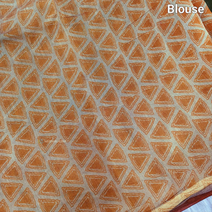 Green printed semi chanderi silk cotton saree ns66-Neidhal