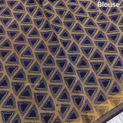 Green printed semi chanderi silk cotton saree ns66-Neidhal