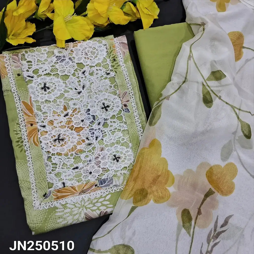 Green printed soft cotton salwar material jn250510-Neidhal