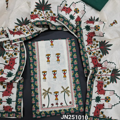 Green printed soft cotton salwar material jn251010-Neidhal