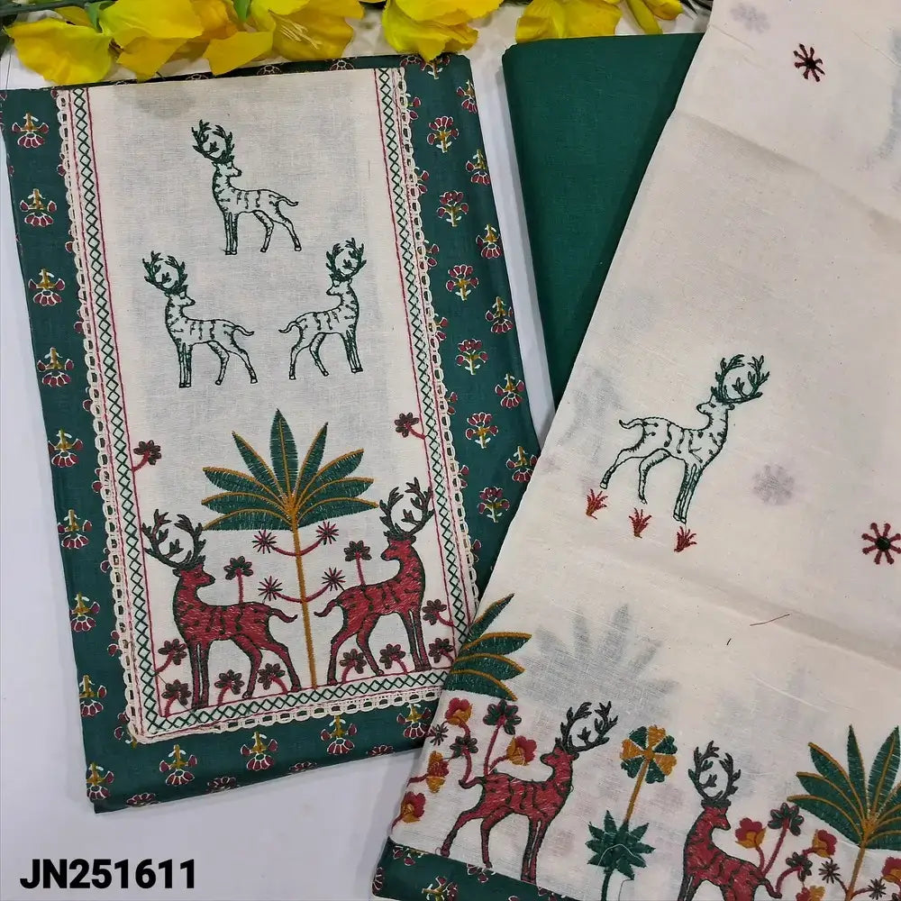 Green printed soft cotton salwar material jn251611-Neidhal