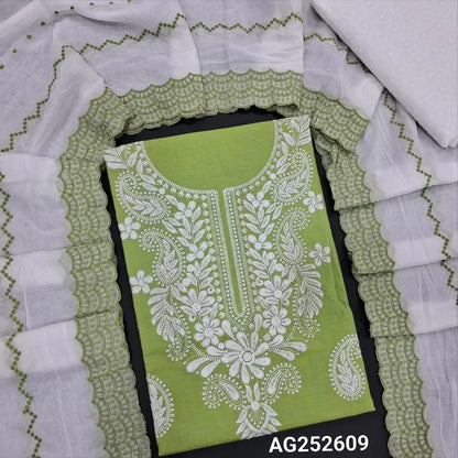 Green pure cotton salwar material ag252609 Neidhal