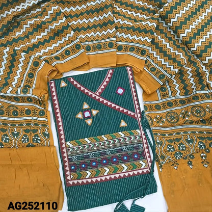 Green pure kantha cotton salwar material ag252110 Neidhal