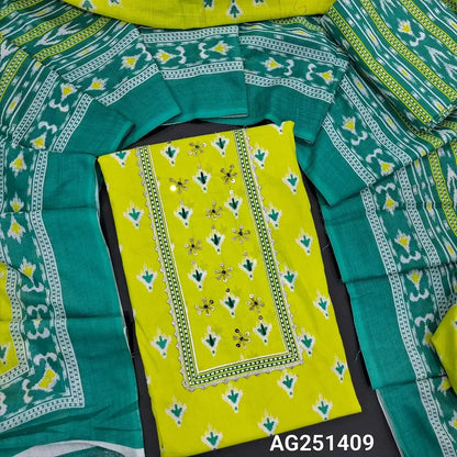 Green soft cotton salwar material ap251409 Neidhal