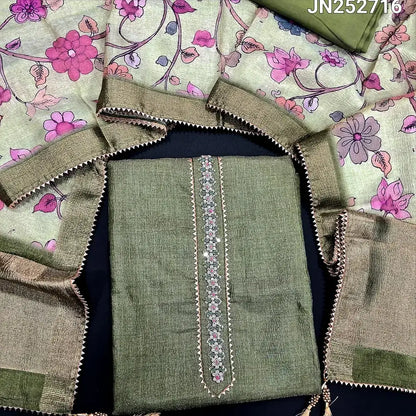 Green tissue silk cotton salwar material jn252716-Neidhal