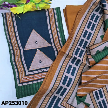 Green vertical printed modal maslin salwar material ap253010-Neidhal