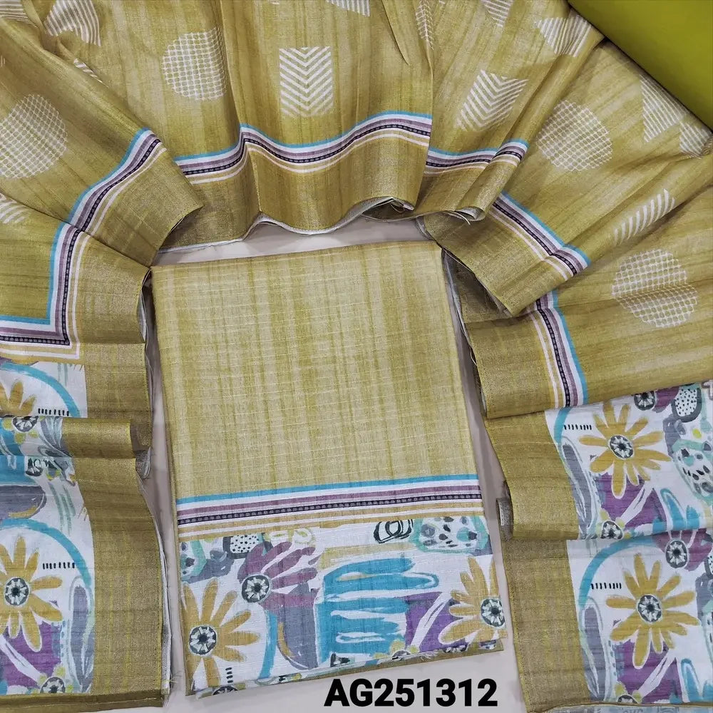 Greenish beige semi tussar salwar material ag251312-Neidhal