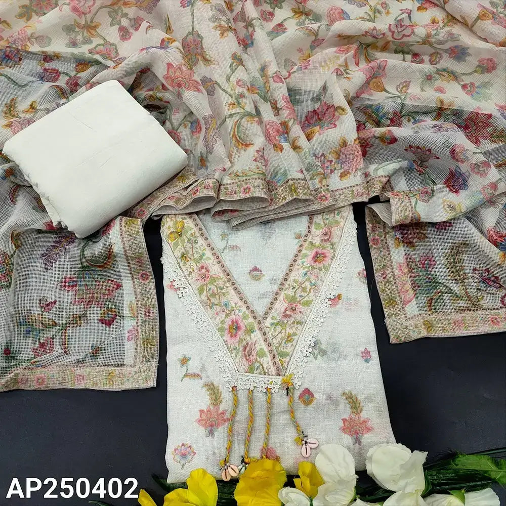 Grey designer digital printed linen salwar material ap250402-Neidhal