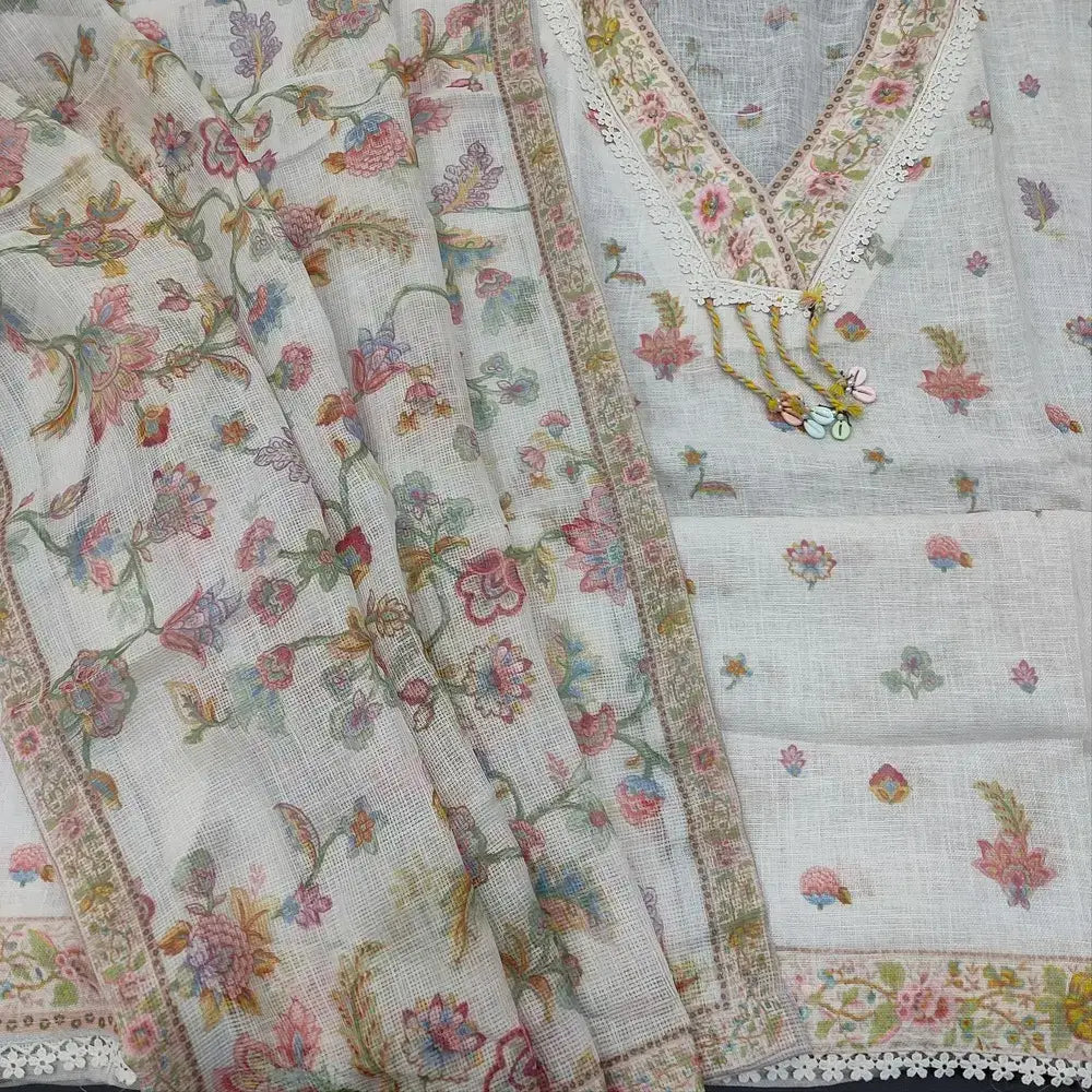 Grey designer digital printed linen salwar material ap250402-Neidhal