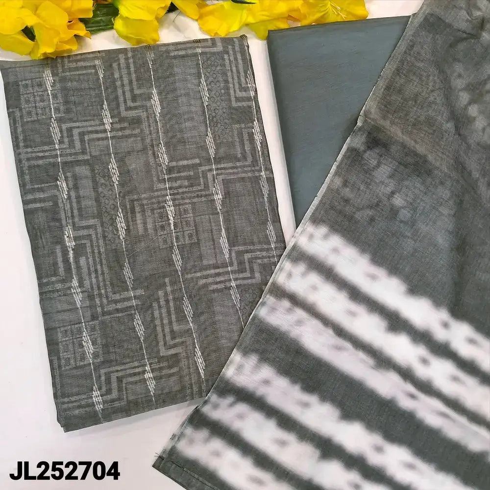 Grey digital printed printed fancy silk cotton salwar material jl252704-Neidhal