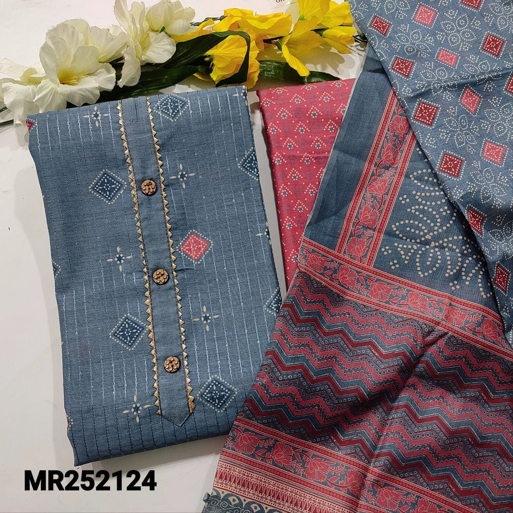 Grey digital printed silk cotton salwar material mr252124-Neidhal