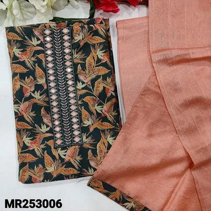 Grey digital printed silk cotton salwar material mr253006-Neidhal