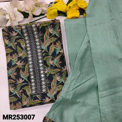 Grey digital printed silk cotton salwar material mr253007-Neidhal