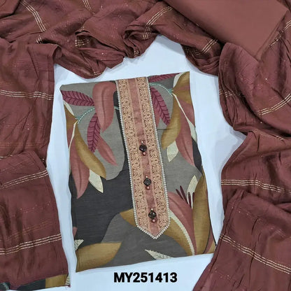 Grey digital printed silk cotton salwar material my251413-Neidhal