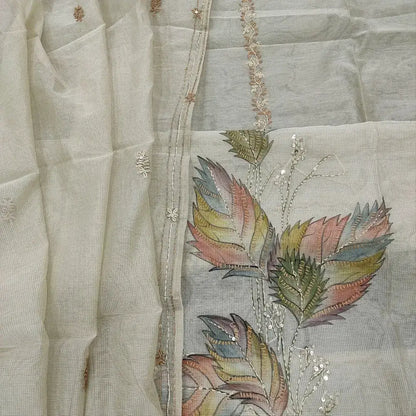 Grey digital printed super net salwar material ap250709-Neidhal