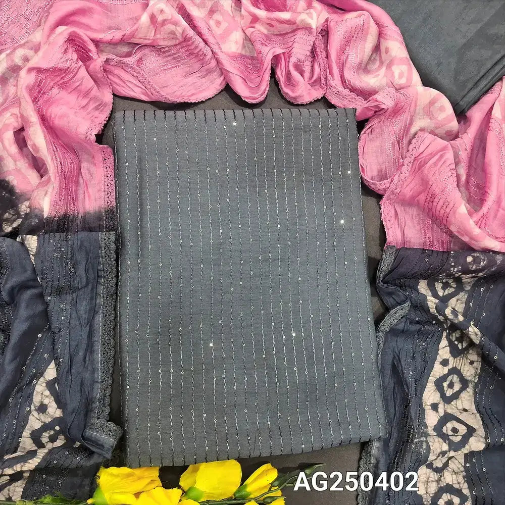 Grey fancy silk cotton salwar material ag250402-Neidhal