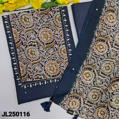 Grey fancy silk cotton salwar material jl250116-Neidhal