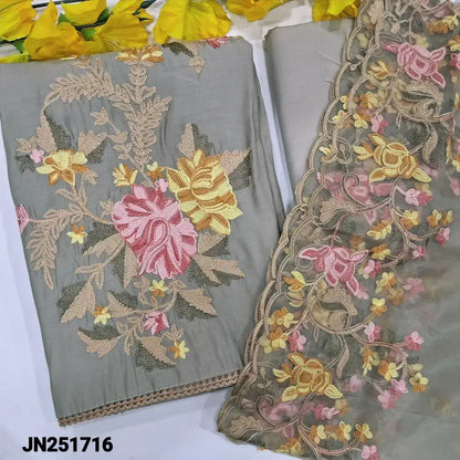 Grey fancy silk cotton salwar material jn251716-Nedhal