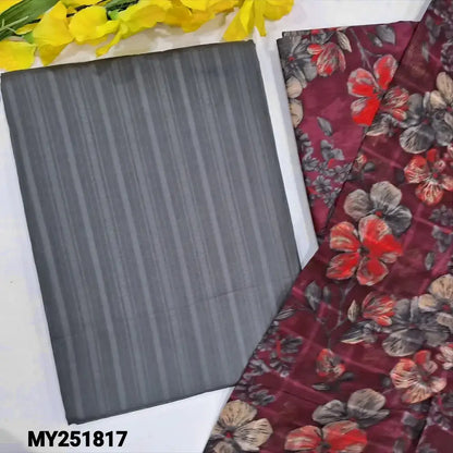 Grey jakard cotton salwar material my251817-Neidhal