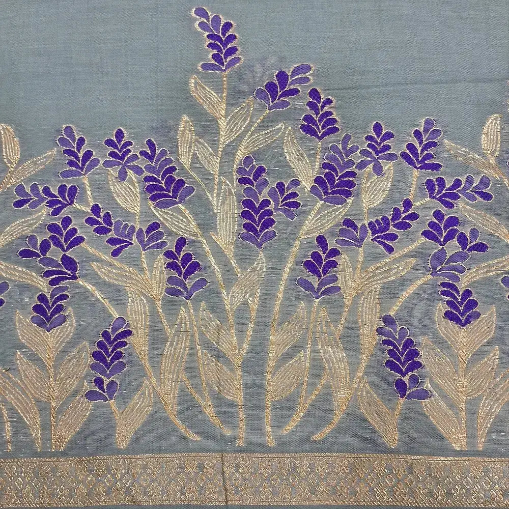 Grey mul chanderi silk cotton salwar material jn251501-Neidhal