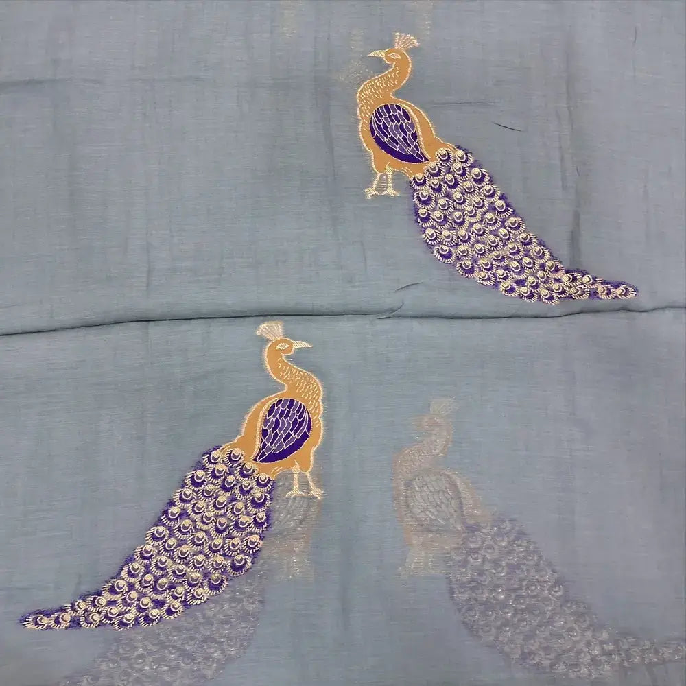 Grey mul chanderi silk cotton salwar material jn251501-Neidhal