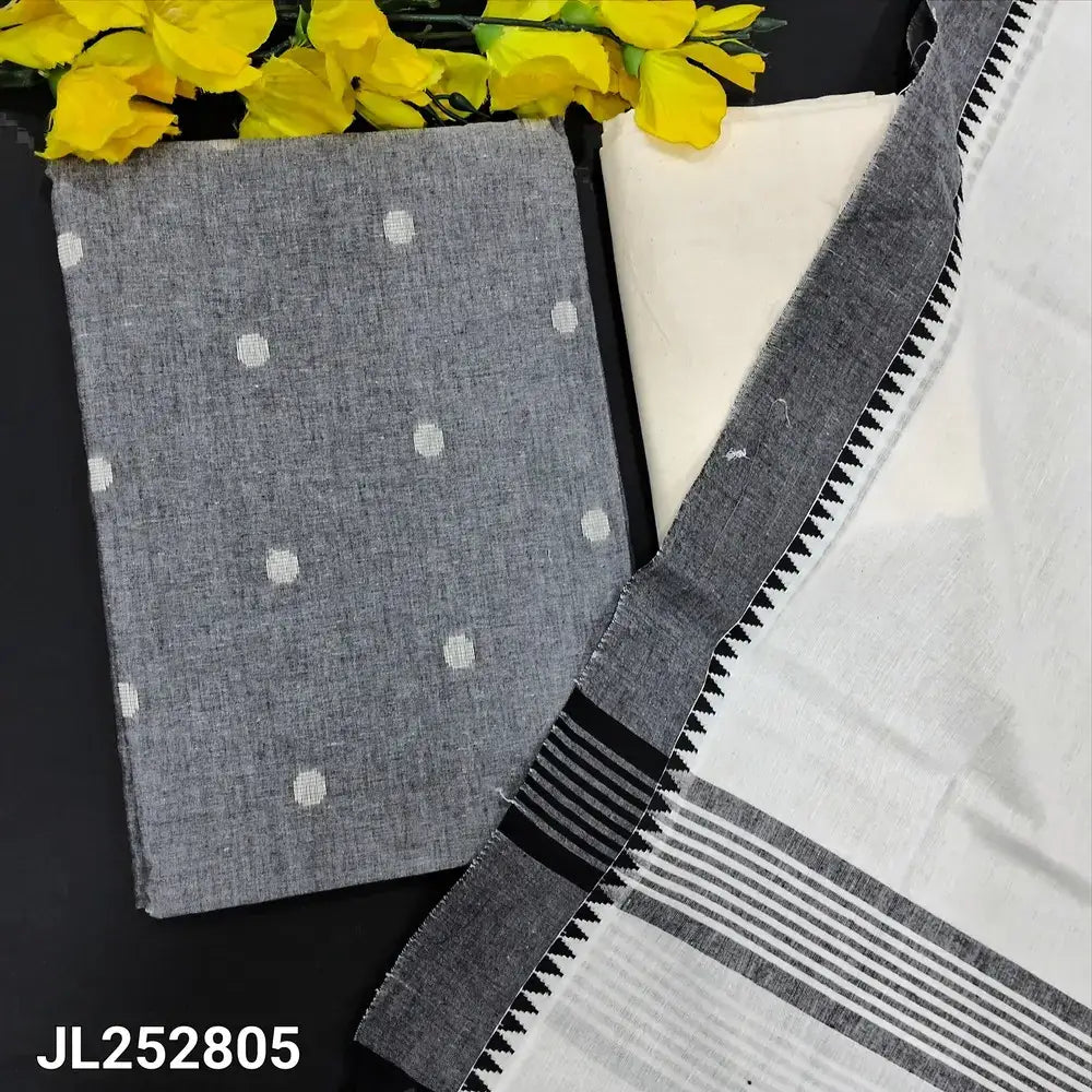 Grey premium south handloom cotton salwar material jl252805-Neidhal