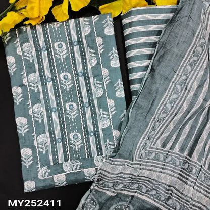 Grey printed cotton salwar material my252411-Neidhal