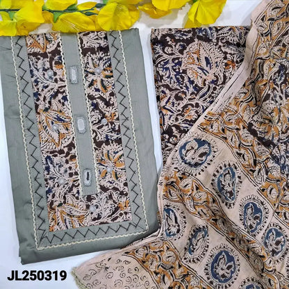 Grey satin cotton salwar material jl250319-Neidhal