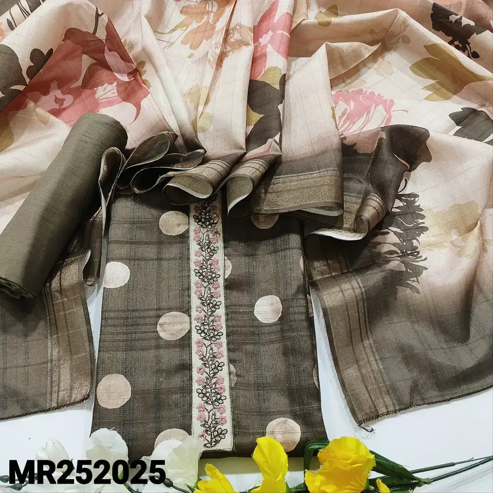 Grey semi gicha salwar material mr252025-Neidhal