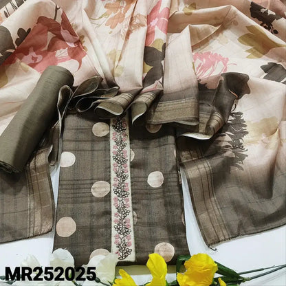 Grey semi gicha salwar material mr252025-Neidhal