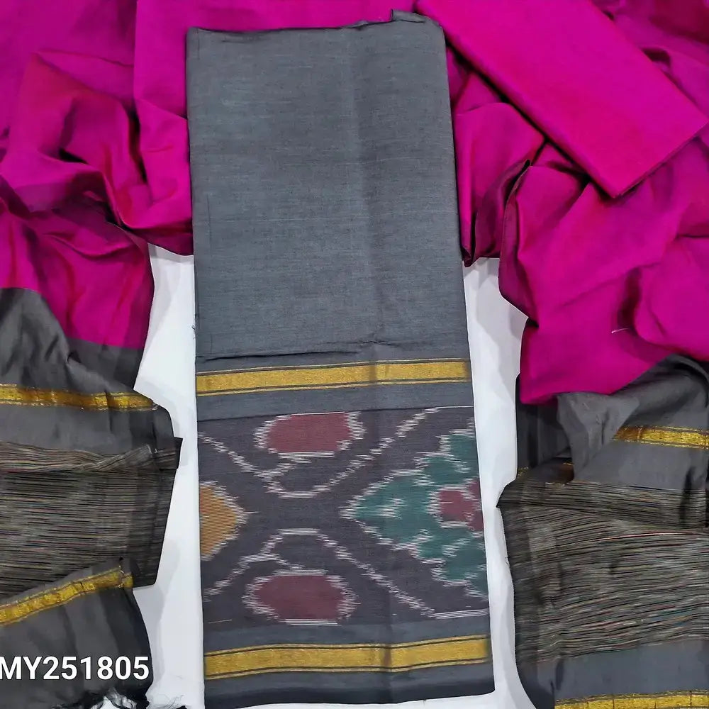 Grey silk cotton salwar material my251805-Neidhal