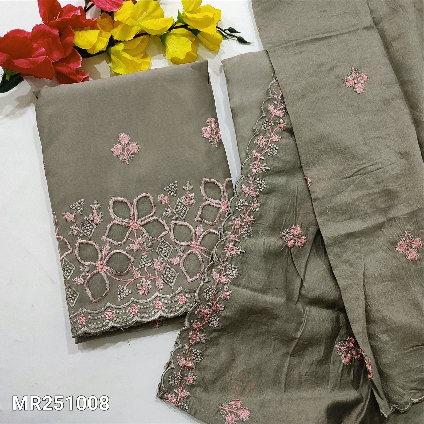 Grey soft silk cotton salwar material mr251008-Neidhal
