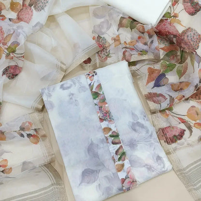 Half white designer digital printed organza salwar material ag250901-Neidhal